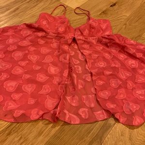 Victoria’s Secret Pink Heat Baby Doll lingerie set with open front size medium